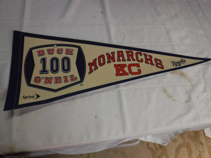 lot 9815 image: Buck ONeil KC Royals KC Monarchs pennant