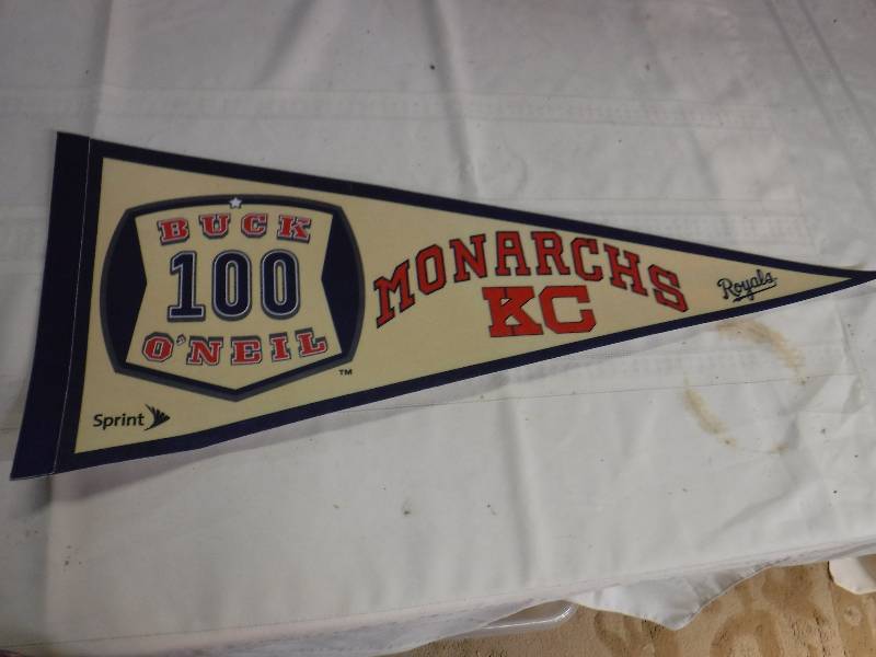 lot 9817 image: Buck ONeil KC Royals KC Monarchs pennant