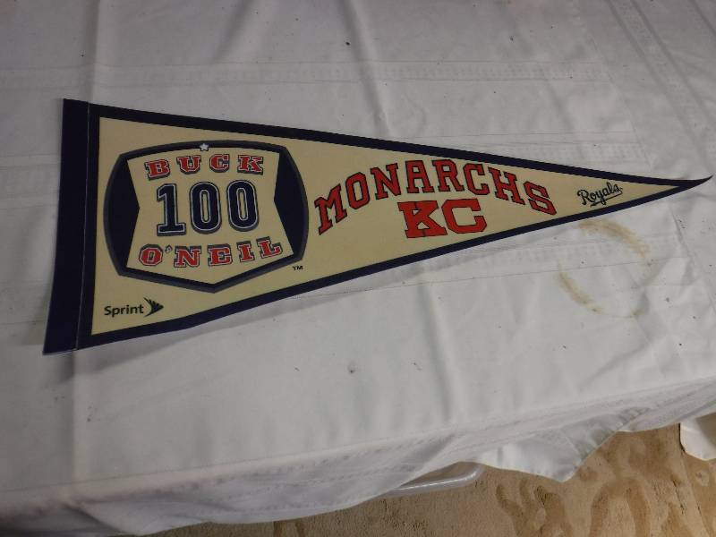 lot 9818 image: Buck ONeil KC Royals KC Monarchs pennant