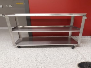lot 7345 image: Rolling Metal 2-Shelf Storage and Computer Cart