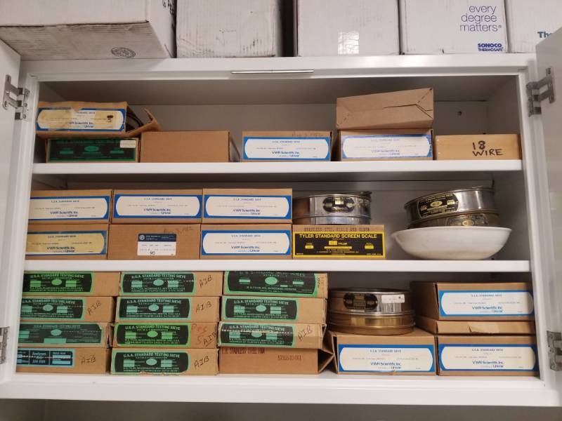 lot 7422 image: Various Sizes Of Testing Sieves