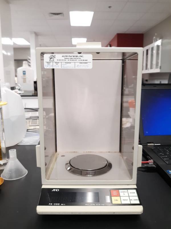 lot 7479 image: AND FR-200 MKII Digital Analytical Balamce Weighing Precision Lab Scale Serial 8301975