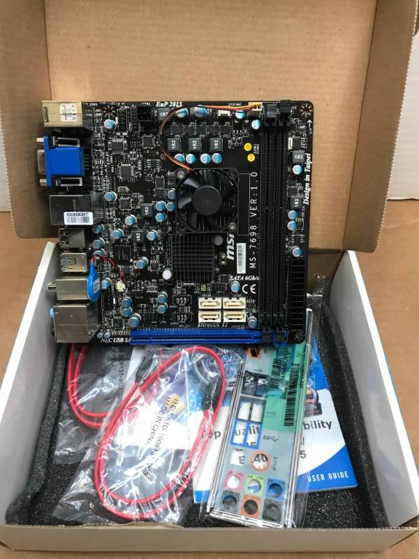 lot 3037 image: MSI MOTHERBOARD BUNDLE WPROCESSOR
