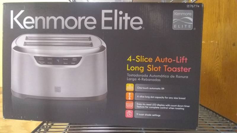 Kenmore Elite 139399 Auto-Lift Long Slot 4-Slice Toaster & Toaster