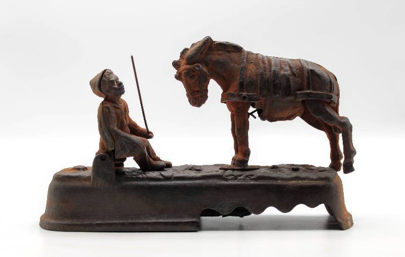 lot 1180 image: Cast Iron Mule Coin Bank