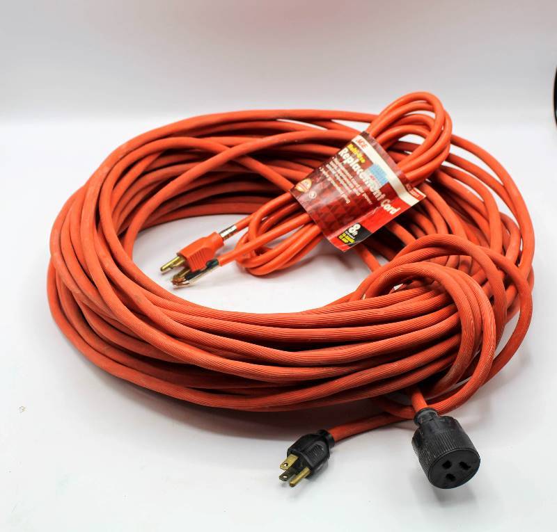 lot 1181 image: 75 ft Outdoor Extension Cord and 8ft Replacement Cord