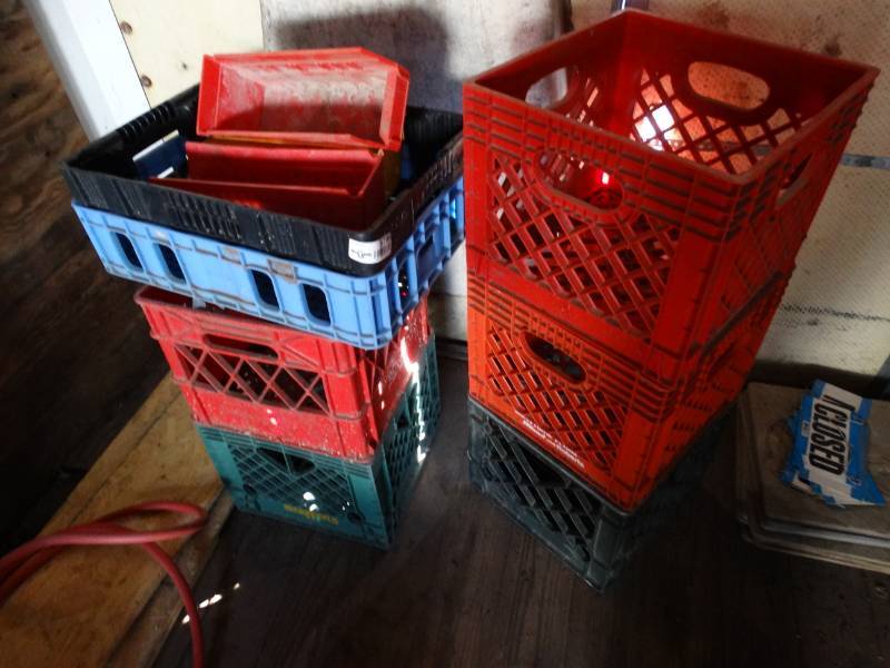 lot 5799 image: Several milk & soda crates