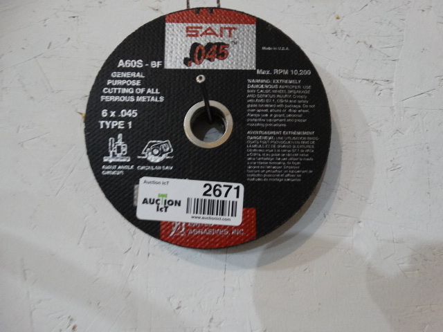 lot 2671 image: Lot of 6 metal cutting blades