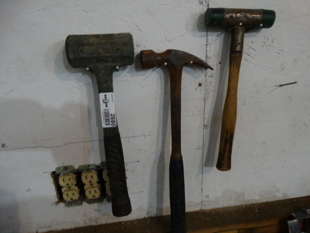 lot 2680 image: 3 various hammers