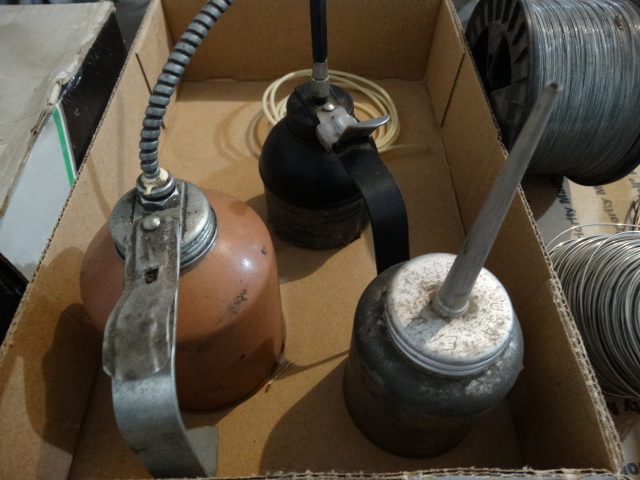 lot 2688 image: 3 old oil cans