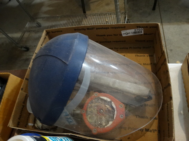 lot 2703 image: Fall protection safety line & welding mask