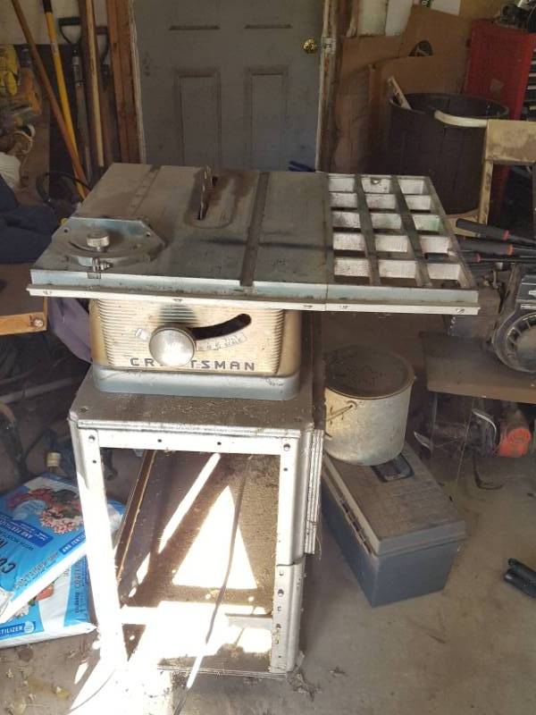 lot 3589 image: Craftsman Table Saw on Stand
