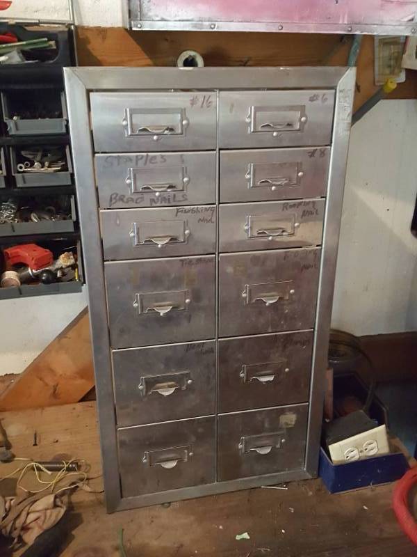lot 3666 image: 12 Drawer Cabinet with Hardware