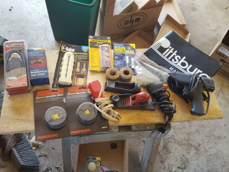 lot 3687 image: Hot Glue Guns, Small Plane and Misc