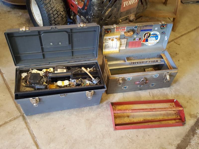 lot 3681 image: 2 Toolboxes with Contents - Electrical Supplies