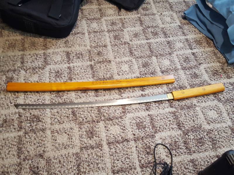 lot 3839 image: Sword with Wood Sheath