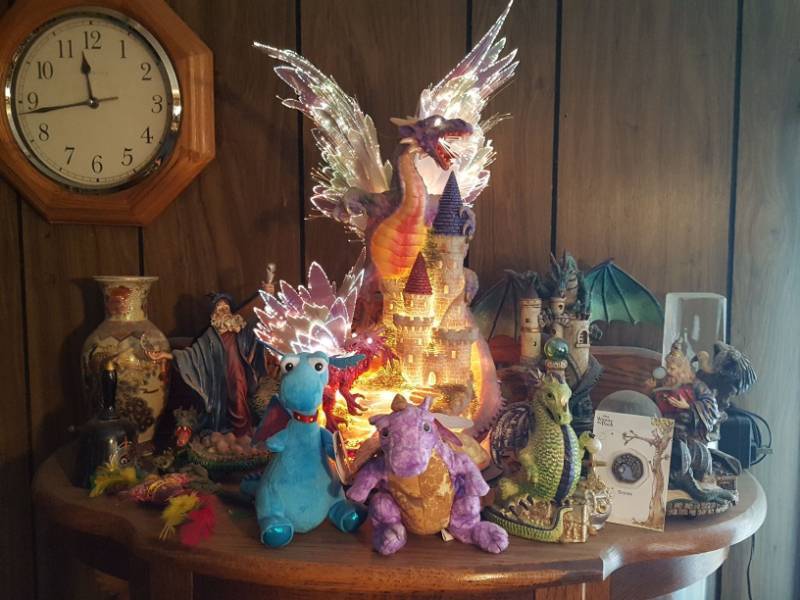 lot 3860 image: Dragons on Top of Cabinet - 1 is fiber optic