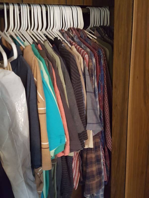 lot 3876 image: All Shirts in Closet - mostly size medium