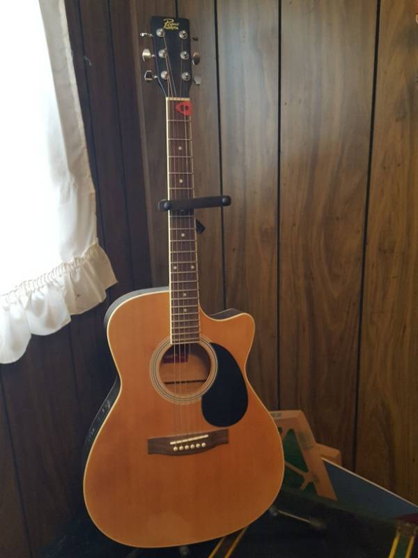 lot 3886 image: Rogue Guitar with Stand