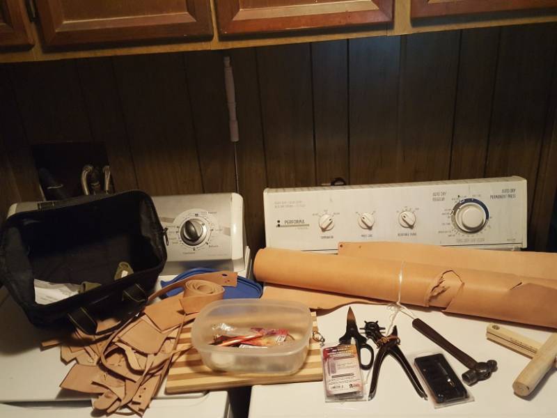 lot 3898 image: Leather and Leather Tools