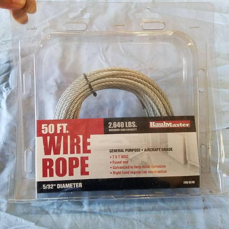 lot 3517 image: 50 ft wire rope - new in package