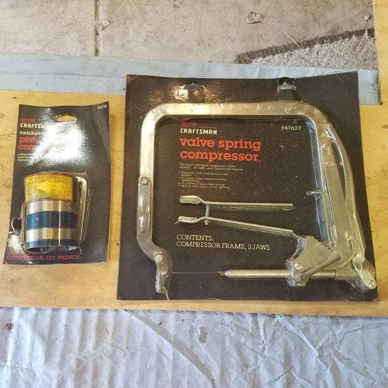 lot 3635 image: Piston ring compressor and Valve spring compressor