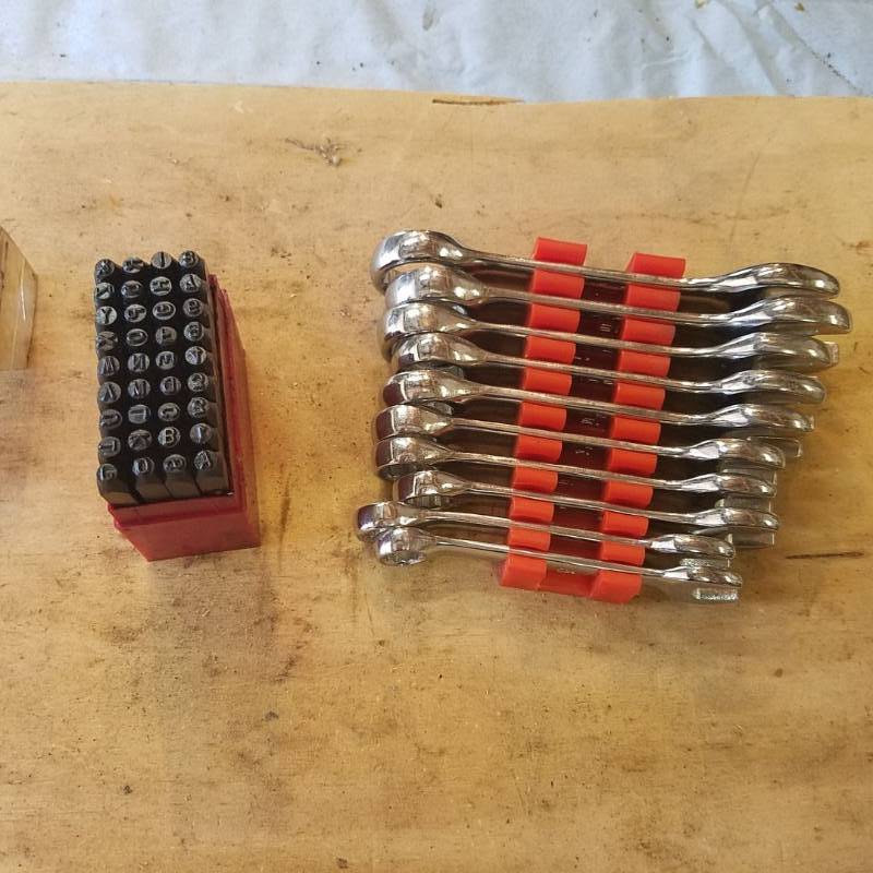 lot 3715 image: Stamp Set and Metric Wrench Set