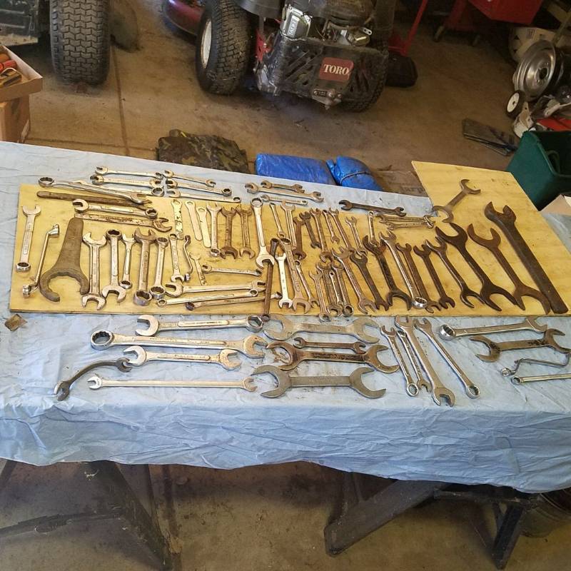 lot 3721 image: Large Lot of Assorted Wrenches