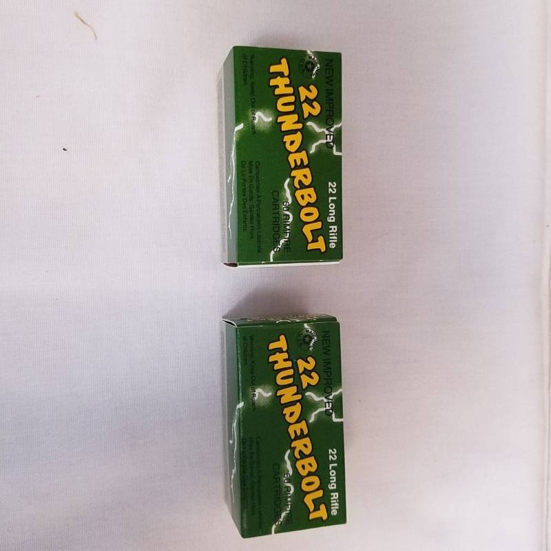 lot 3925 image: 2 Boxes of Thunderbolt 22 long rifle high speed cartridges
