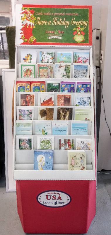 lot 3202 image: 5� ft Tall Cardboard Point of Purchase  8 Tier Greeting Card Display Full Of New Cards