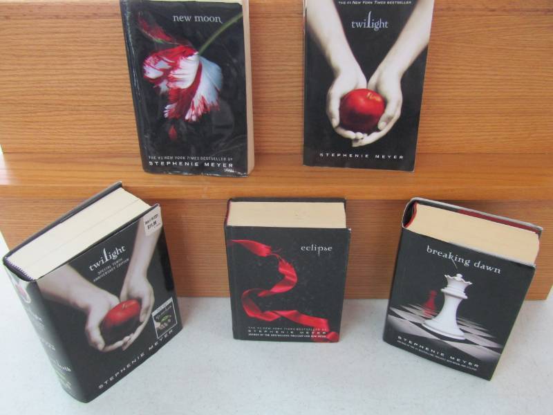 lot 3207 image: All 4 Books in the Twilight Saga Twilight, New Moon, Eclipse, and Breaking Dawn  Bonus Twilight