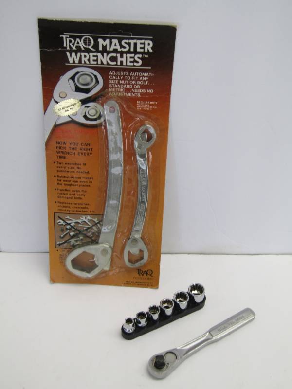 lot 3211 image: Traq Master Wrench Set NEW and Craftsman Ratchet and Sockets