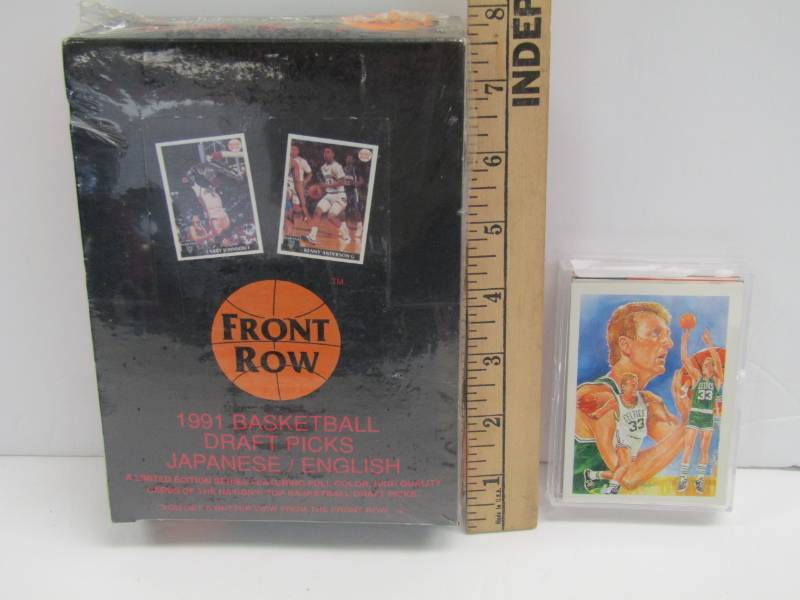lot 3237 image: 1991 Front Row Draft Picks Basketball Japanese  English  Never Opened  Larry Bird Card Collection