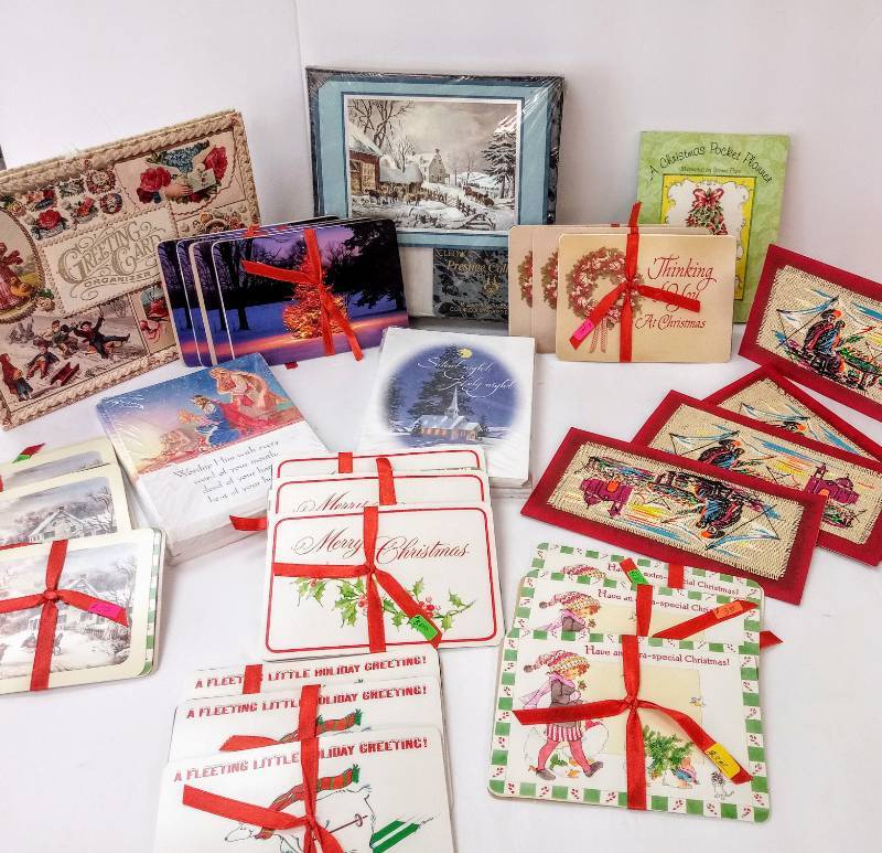 lot 3201 image: Christmas Cards New & Vintage  Greeting Card Organizer & Planner