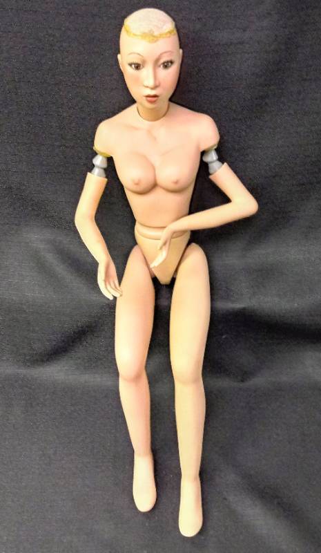 lot 3215 image: Midori by Vicki Hamilton Painted Porcelain Bisque Doll  1990s  All Body Parts Signed