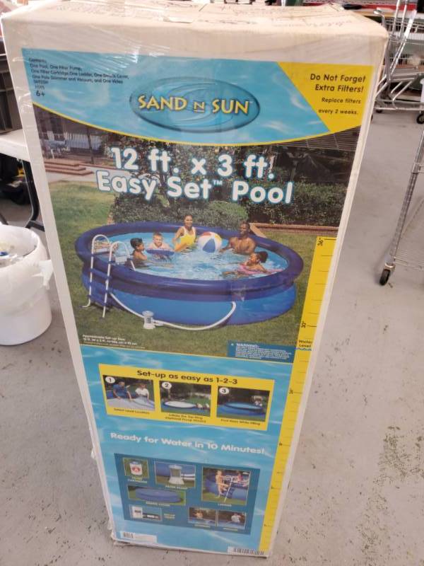 lot 2 image: NewSealed  12x3 Easy Setup Swimming Pool