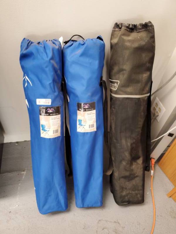 lot 3153 image: 3 Camping Bag Chairs