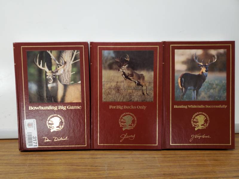 lot 3171 image: 3 Hardcover Dear Hunting Books  Great Man Cave Books