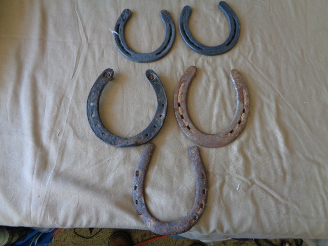 lot 8839 image: 5 Horse shoes