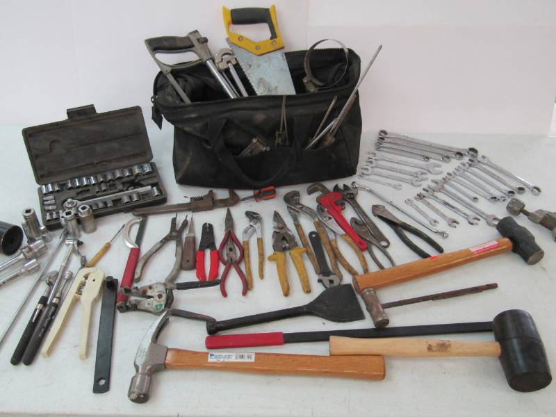 lot 3284 image: Big Miscellaneous Tool Lot  Bag   WOW