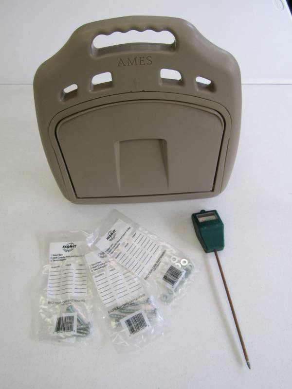 lot 3288 image: New  Water Hose Hanger (150 ft Capacity)  Bonus Moisture Meter