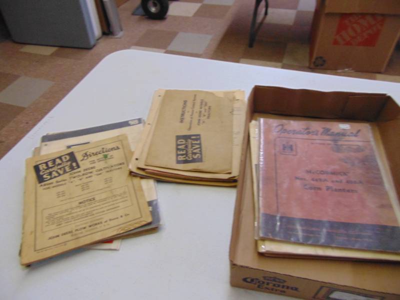 lot 3016 image: Tractor and implement Manuals and more