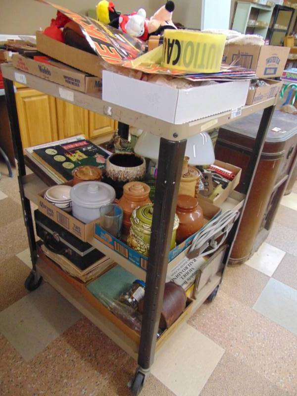lot 3060 image: Contents of Rolling Shelf - shelf not included