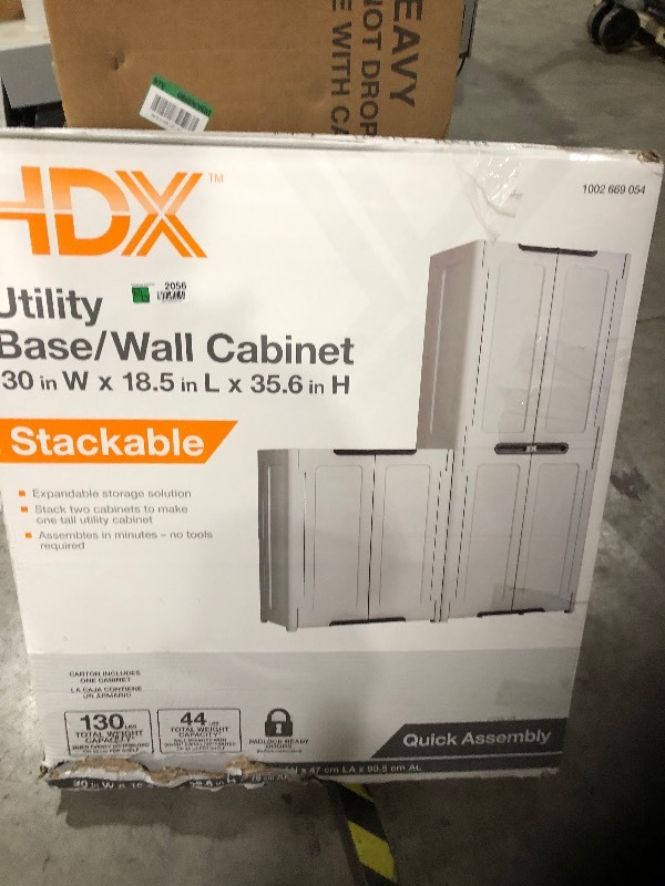 Hdx 36 In H X 30 In W X 19 In D Stackable Utility Base Wall Freestanding Cabinet In Light Grey Milwaukee Dewalt Husky Ryobi Generator Power