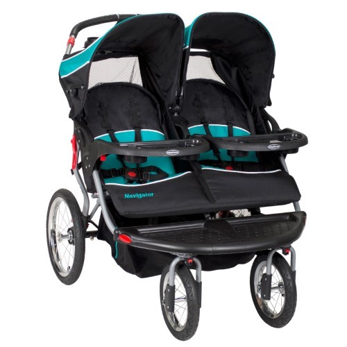lot 3346 image: Baby Trend Navigator Double Jogger Stroller, Tropic