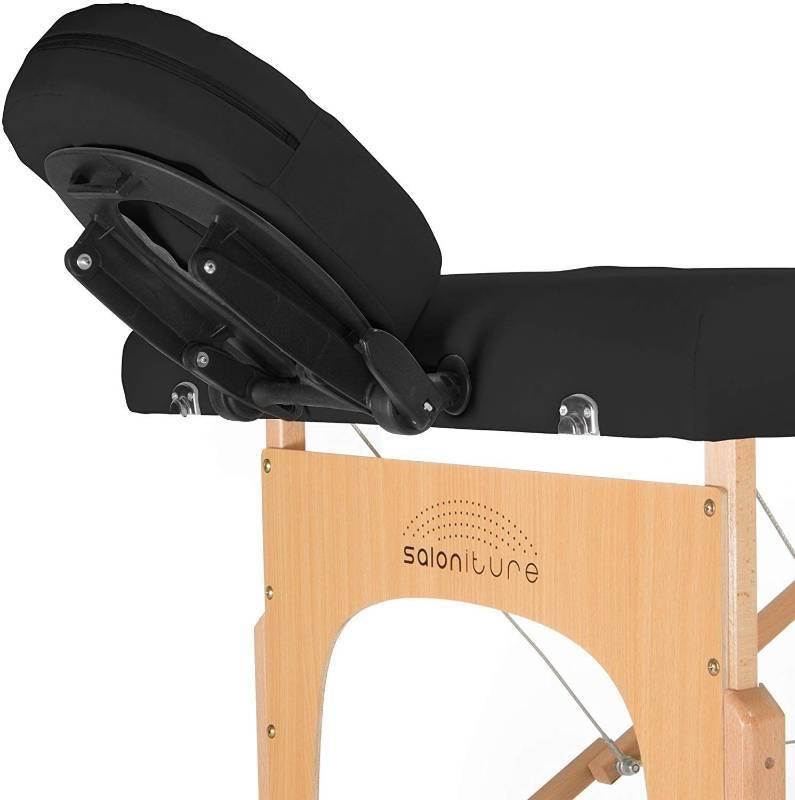 lot 3349 image: Saloniture Professional Portable Folding Massage Table with Carrying Case - Black