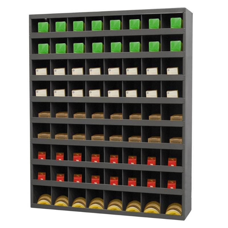 lot 3354 image: Durham Manufacturing 42  H x 33.75  W x 8.5  D Opening Parts Bin Cabinet
