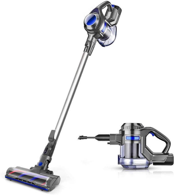 lot 7472 image: MOOSOO Cordless Vacuum 10Kpa Powerful Suction 4 in 1 Stick Handheld Vacuum Cleaner for Home Hard Floor Carpet Car Pet - XL-618A, Lightweight