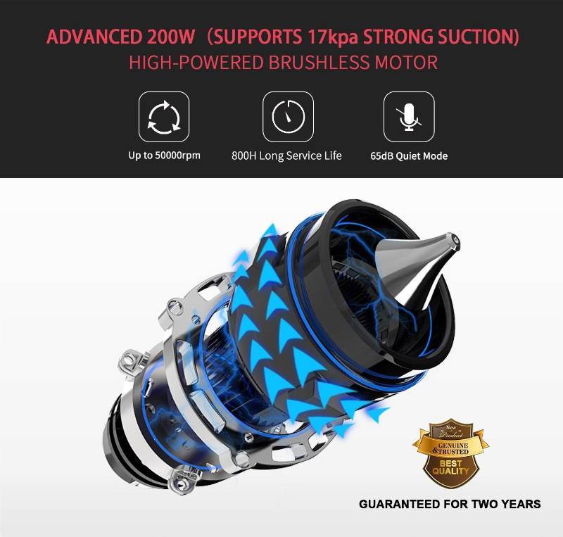lot 7488 image: MOOSOO Cordless Vacuum Cleaner 17Kpa Strong Suction 2 in 1 Stick Vacuum Ultra-Quiet Handheld Vacuum with Upgraded LED Floor Head -Brushless Motor Inside