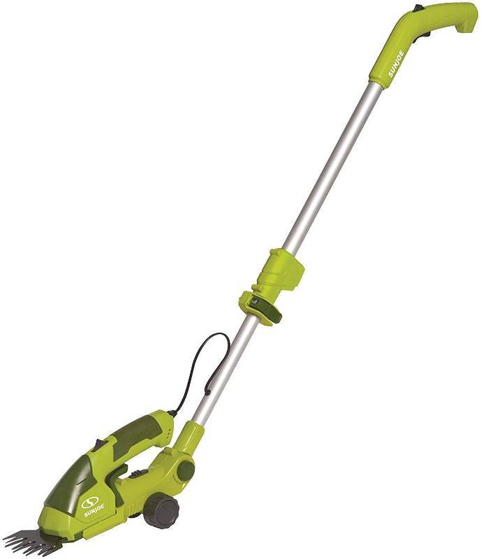 lot 7492 image: Sun Joe HJ605CC Cordless 2-in-1 Grass Shear  Hedge Trimmer wExtension Pole